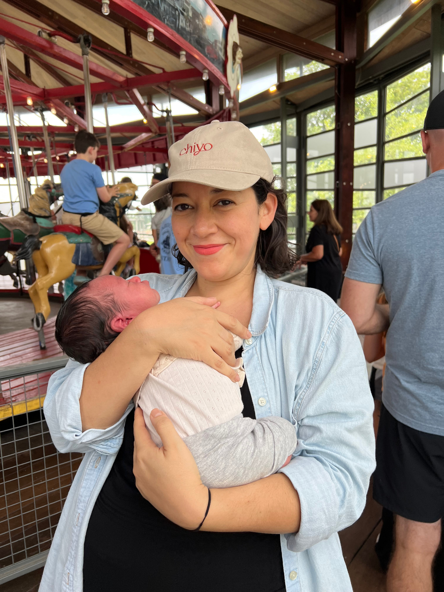 Lisa Cifuentes with her son Benicio, June 2024